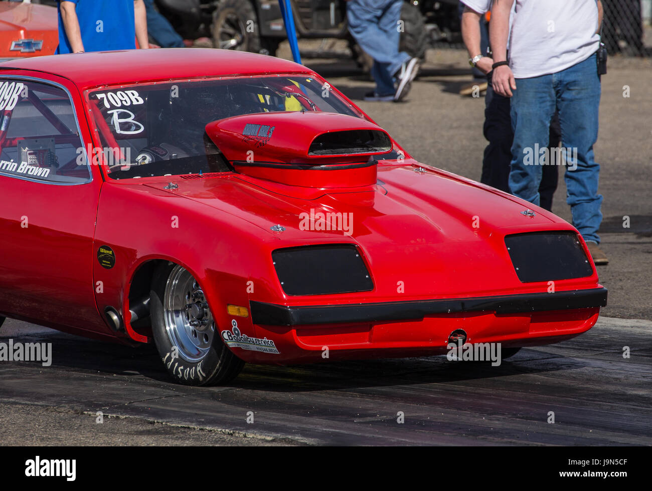 Dragster at the Redding Drag Strip in Northern California Stock Photo