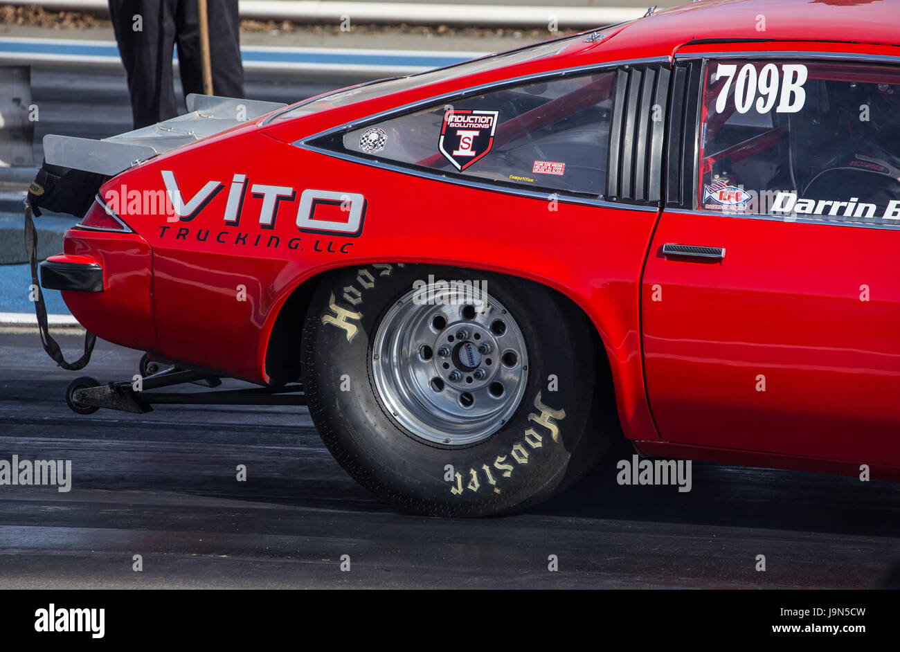 Dragster at the Redding Drag Strip in Northern California Stock Photo