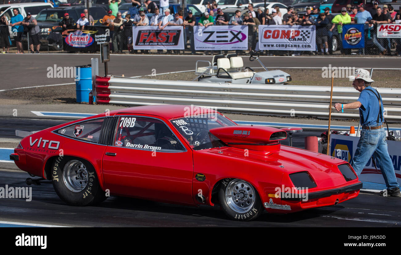 Dragster at the Redding Drag Strip in Northern California Stock Photo