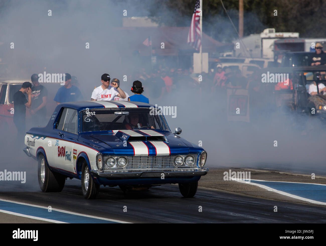 Dragster at the Redding Drag Strip in Northern California Stock Photo