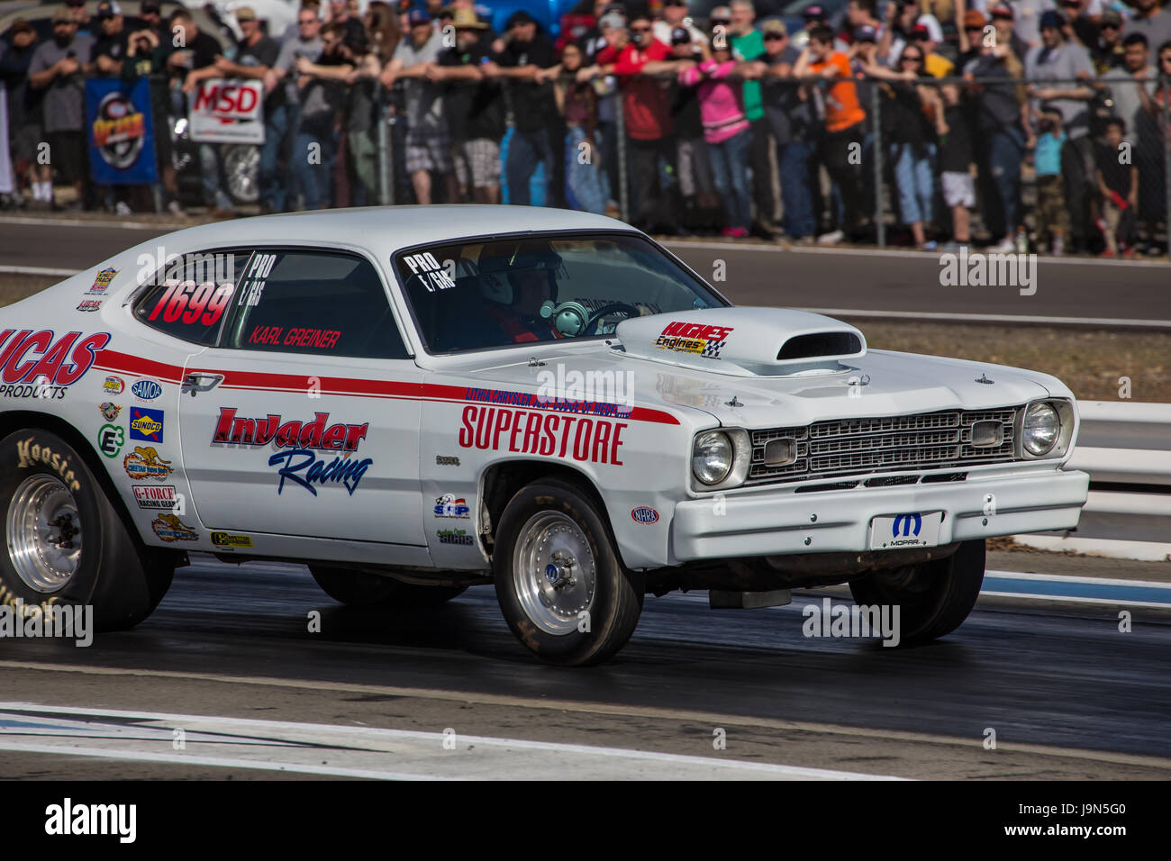 Dragster at the Redding Drag Strip in Northern California Stock Photo