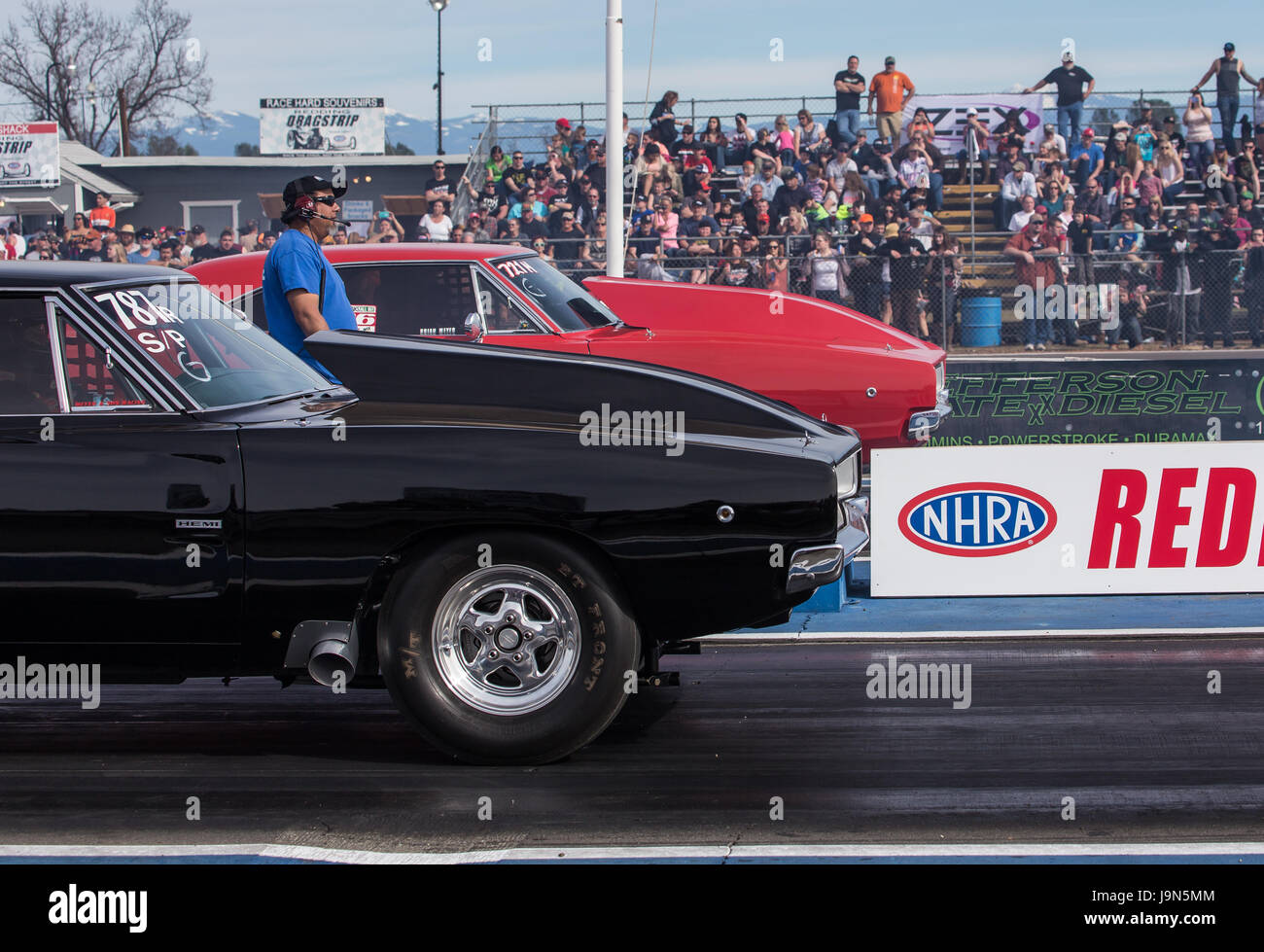 Dragster at the Redding Drag Strip in Northern California Stock Photo