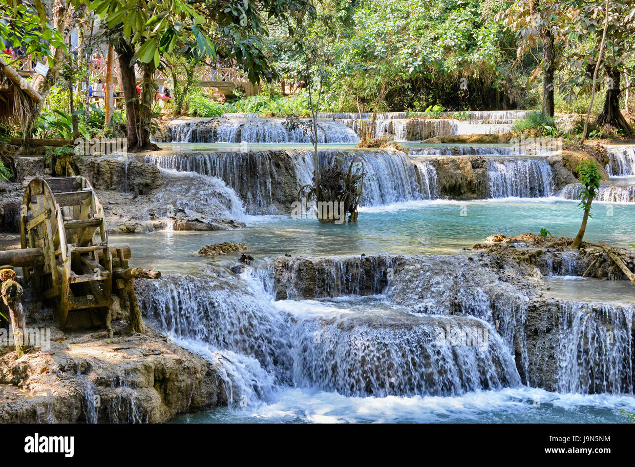 Tat Kuang Si waterfalls, near Luang Prabang, Laos Stock Photo Alamy
