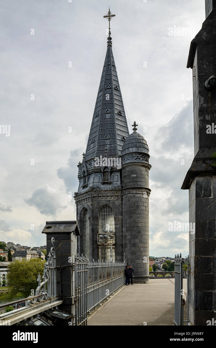 France, Hautes Pyrenees, Lourdes, Sanctuary Basilica of Our Lady of Lourdes Stock Photo
