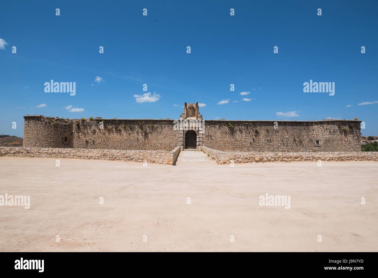 Chinchon castle, famous lanmark in Madrid, Spain. Stock Photo