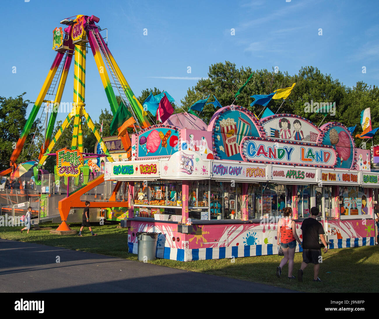 Fair Midway Rides Midway at the county fair Stock Photo - Alamy
