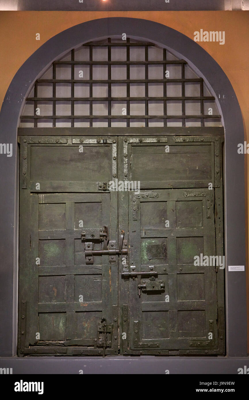 Locked doorway, Hoa Lo Prison Museum, (Aka Hanoi Hilton), Hanoi, Vietnam Stock Photo