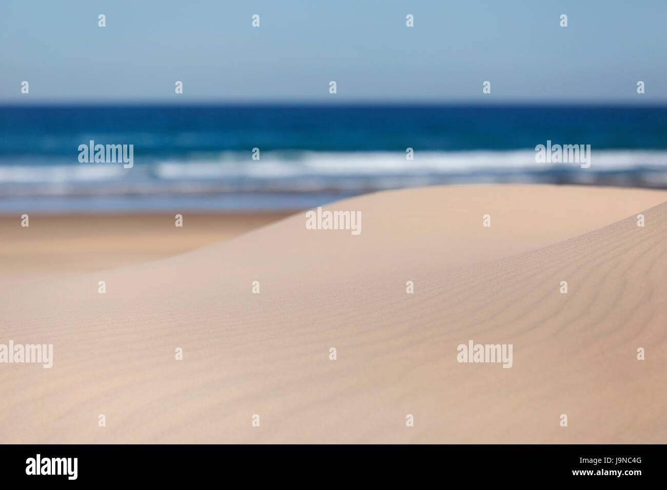 Stockton beach near Anna Bay in New South Wales, Australia. Stock Photo