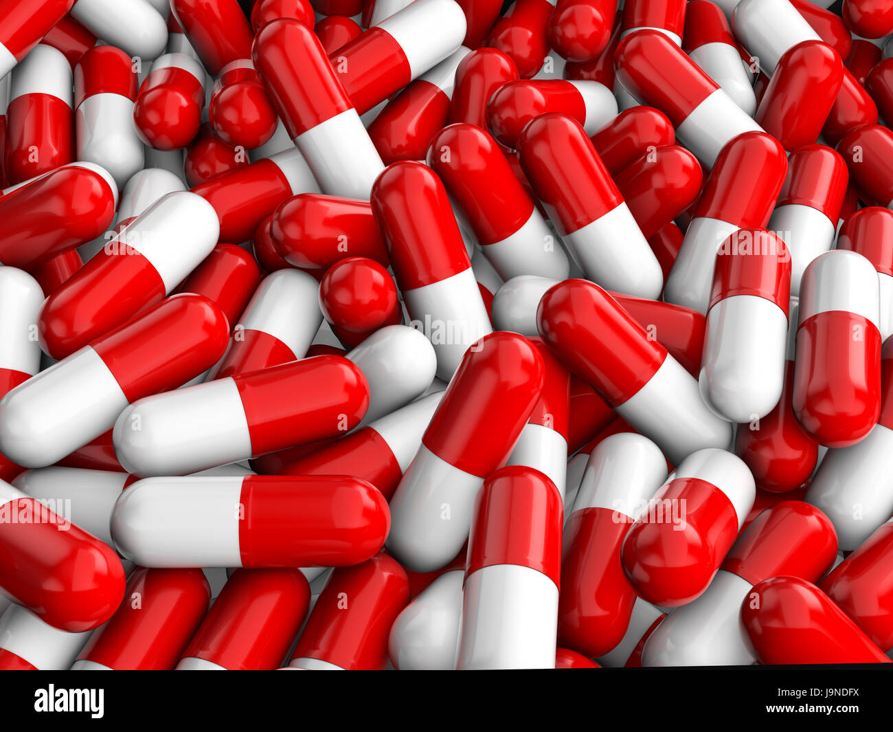 Background formed by capsule pills. 3d illustration. Stock Photo