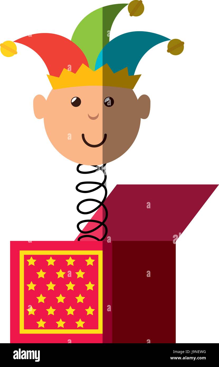 joke box with harlequin icon Stock Vector Image & Art - Alamy