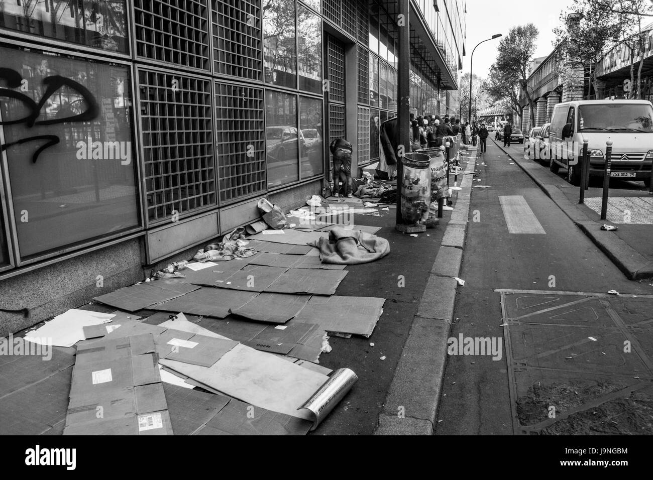 Immigration Paris Stock Photo