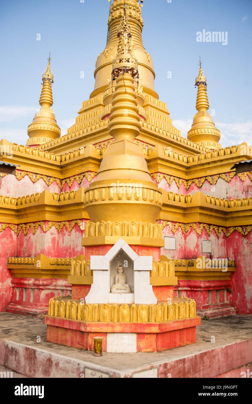 A pagoda near Pindaya, Myanmar. Stock Photo