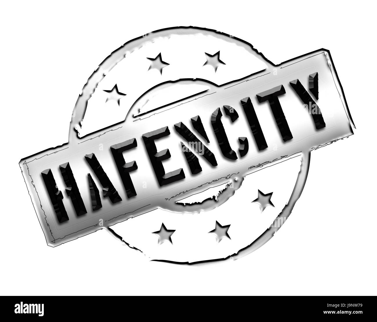 stamp - hafencity Stock Photo