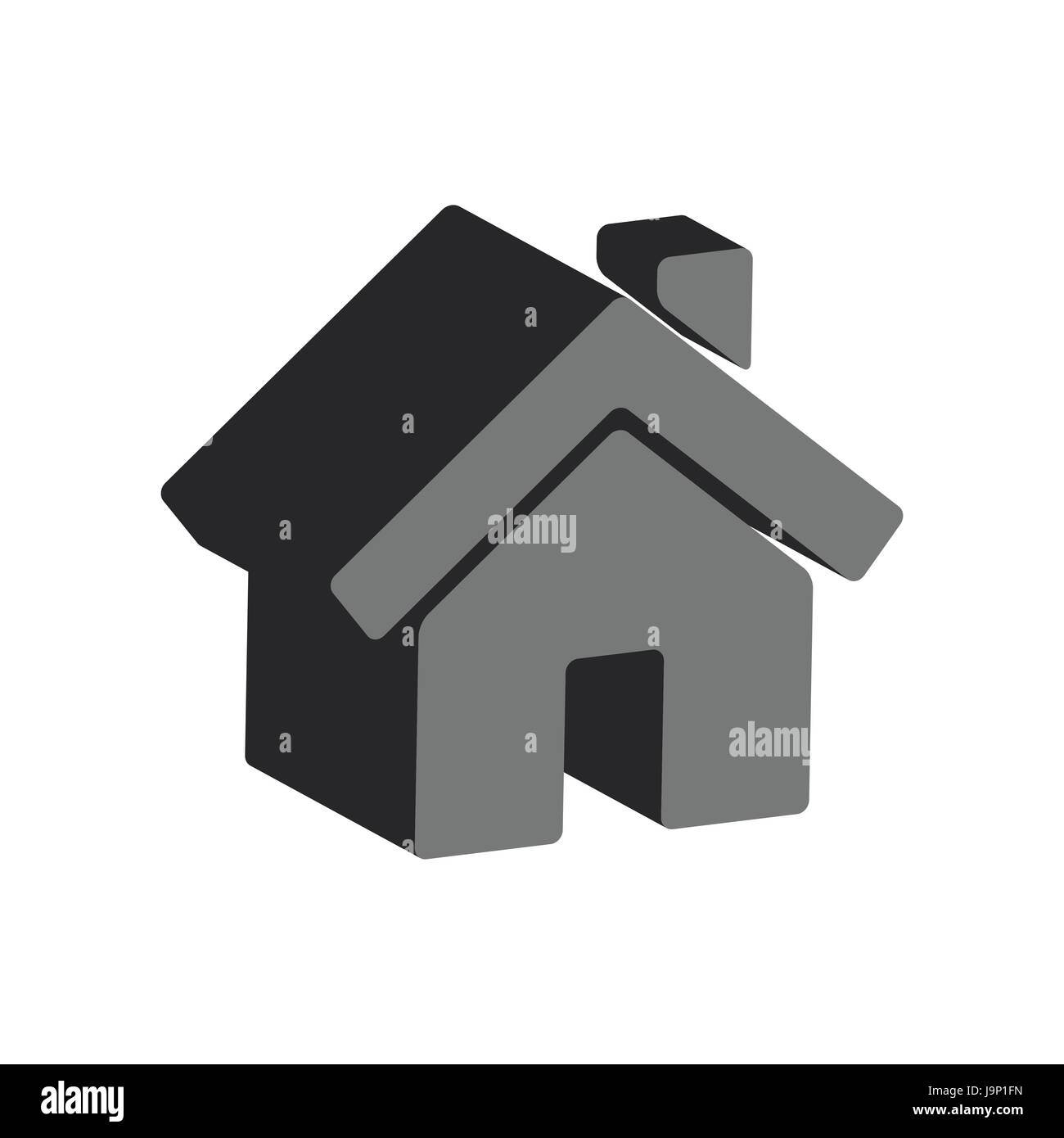 Simple 3d home logo Cut Out Stock Images \u0026 Pictures - Alamy, image size:1300x1390