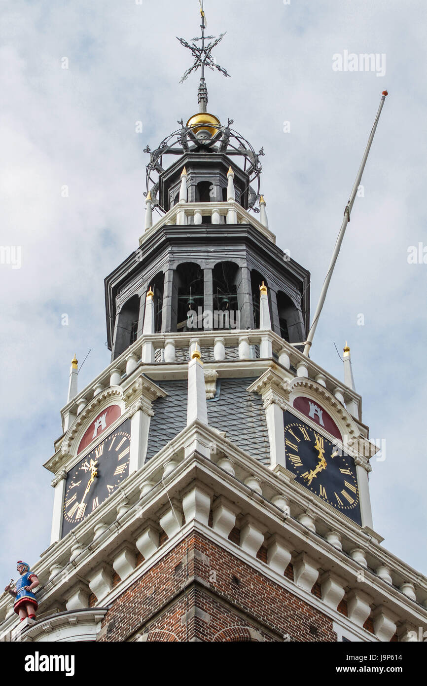 bell tower of weigh house, Alkmaar, Netherlands Stock Photo