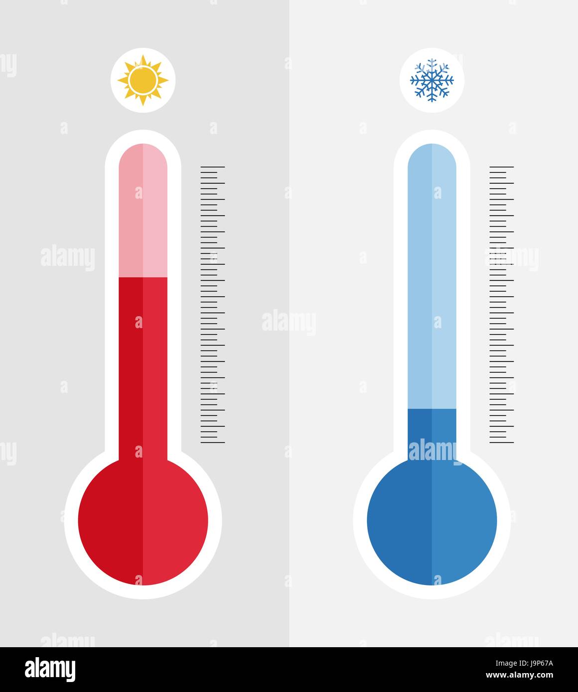 Meteorological thermometer Fahrenheit and Celsius for measuring air  temperature. Vector illustration. Eps 10 Stock Vector Image & Art - Alamy