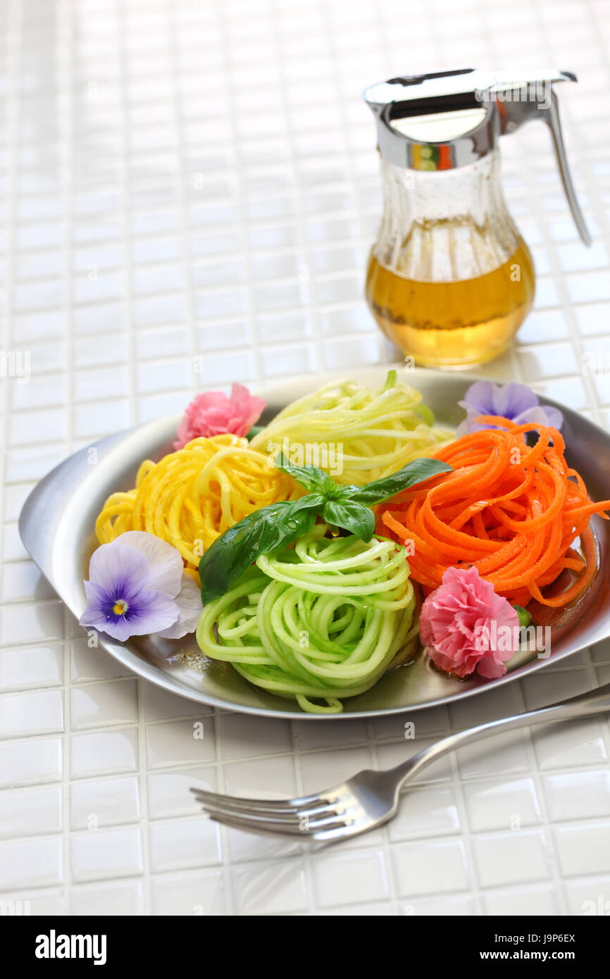healthy diet vegetable noodles salad Stock Photo