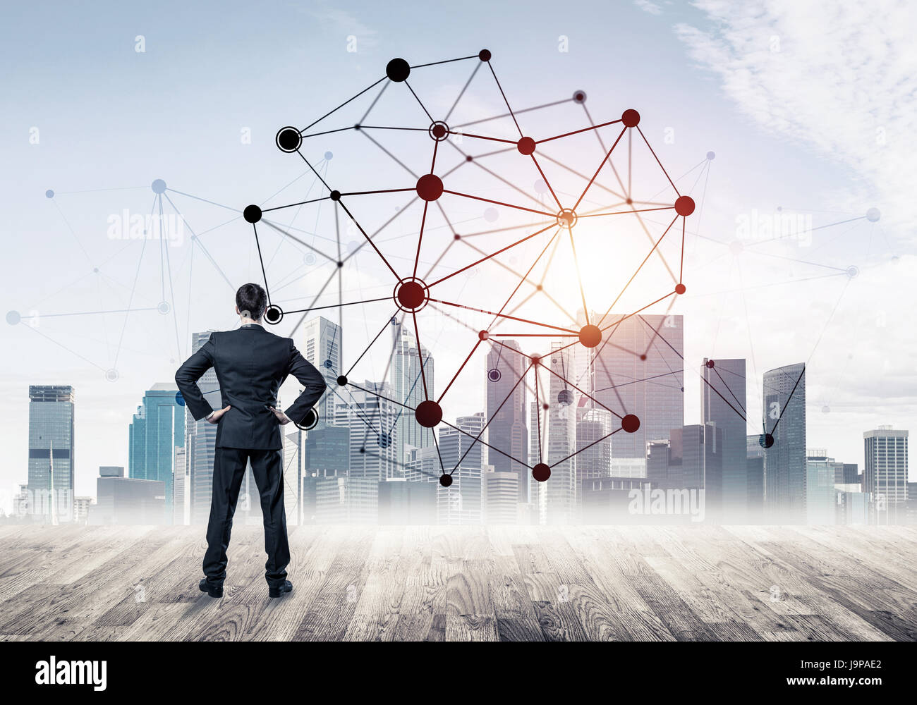 International business networking and social connection against Stock ...
