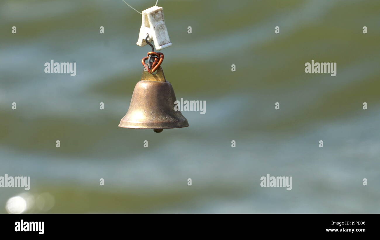 Bell on the fishing rod. Macro shot Stock Photo Alamy