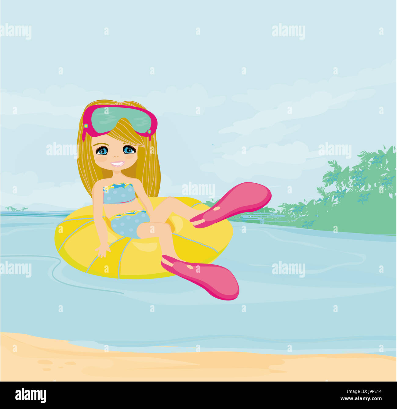 Funny seaside illustration hi-res stock photography and images - Alamy