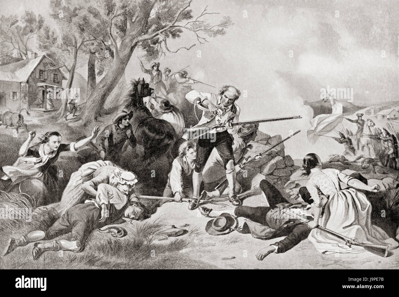 The Battle of Lexington, April 19 1775. First shots of the American War