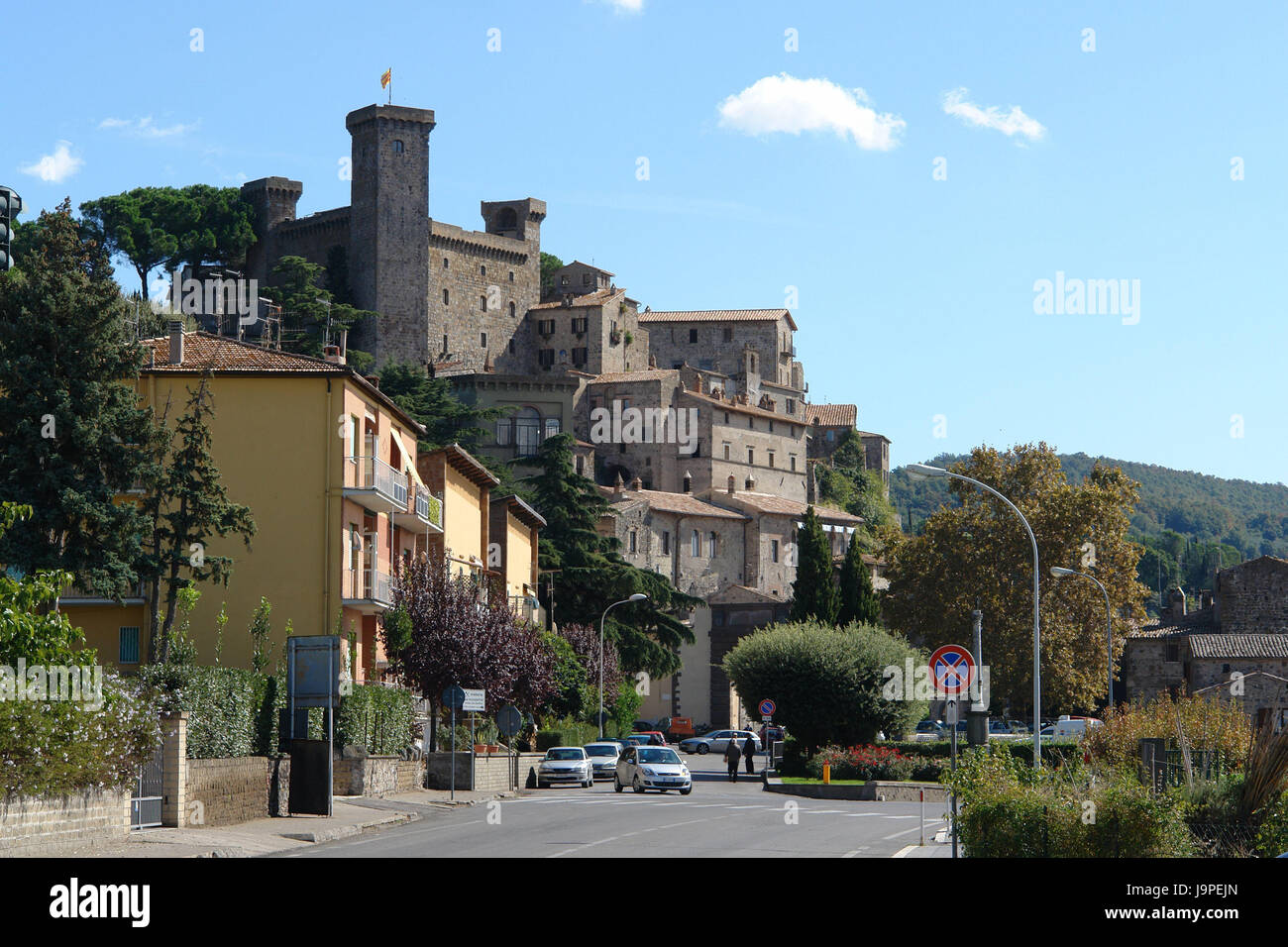 Italy,Latium,Bolsena,castle,high street,street,building,lock,architecture,town, Stock Photo