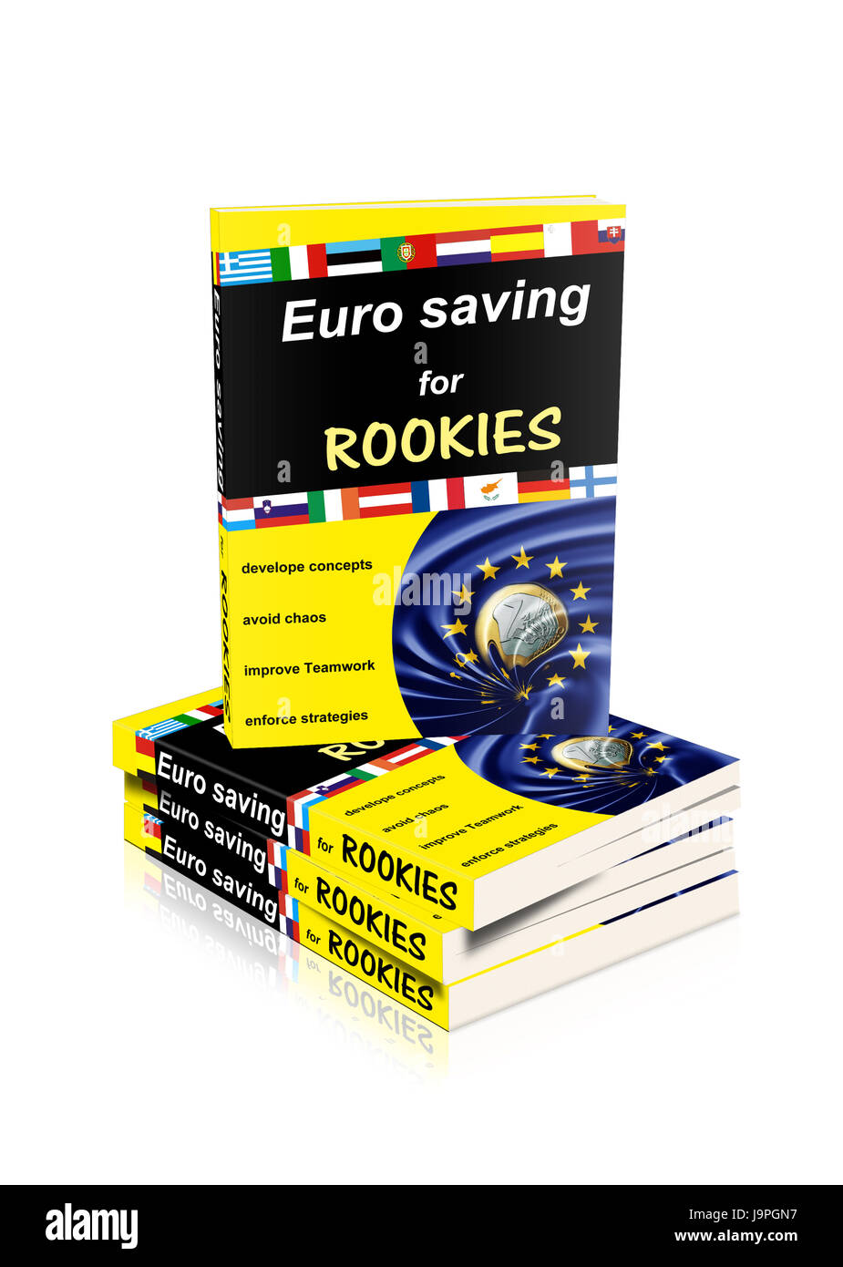 book: euro saving for rookies Stock Photo