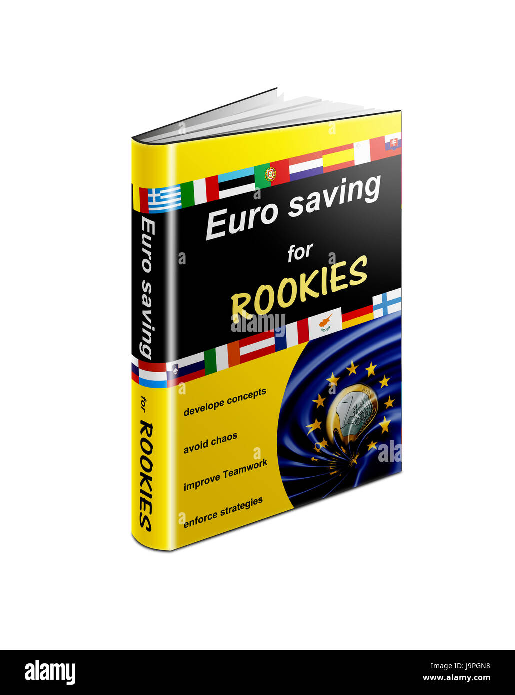 book: euro saving for rookies Stock Photo