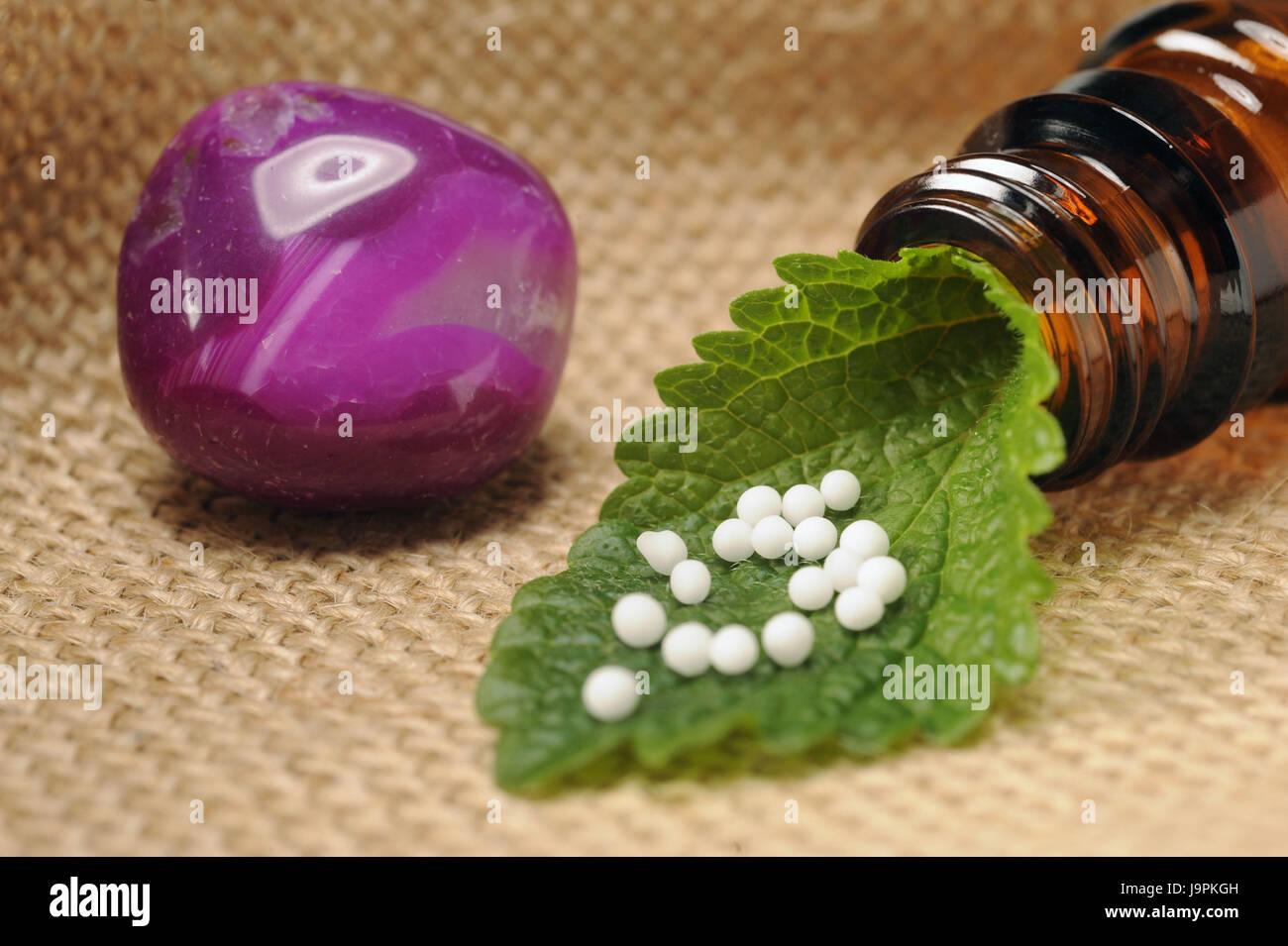 Nature medicine,homoeopathy,Globuli,vegetable active ingredients, Stock Photo