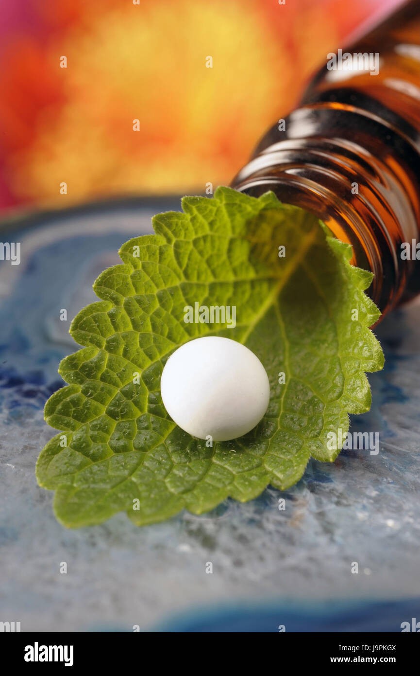 Nature medicine,homoeopathy,tablets,vegetable active ingredients, Stock Photo
