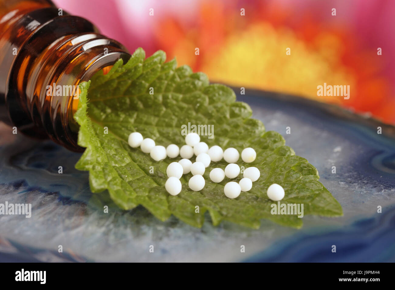 Nature medicine,homoeopathy,Globuli,vegetable active ingredients, Stock Photo