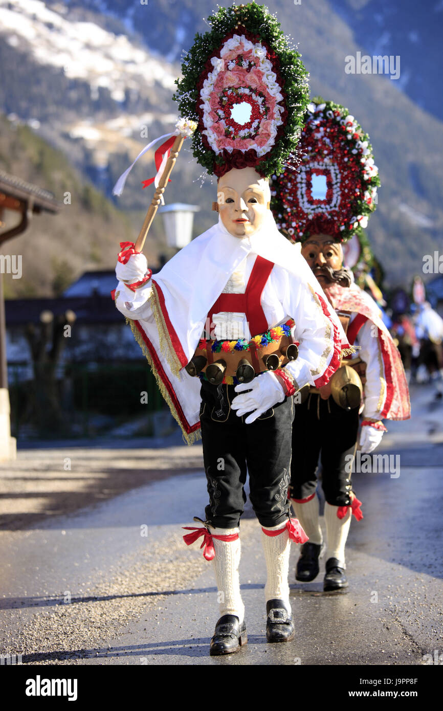 Austria,Tyrol,Ötztal,Sautens,Flitschelarlauf,carnival, Stock Photo