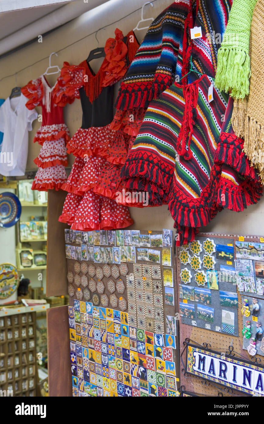 Spain,Andalusia,Granada,Albaycin,souvenir business,souvenirs,medium close-up, Stock Photo
