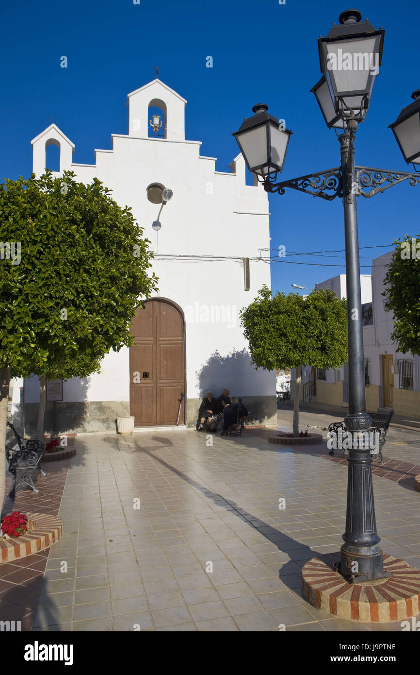 Spain,Andalusia,Costa de Almeria,Sorbas,church,'Ermita de San Rogue',input range, Stock Photo