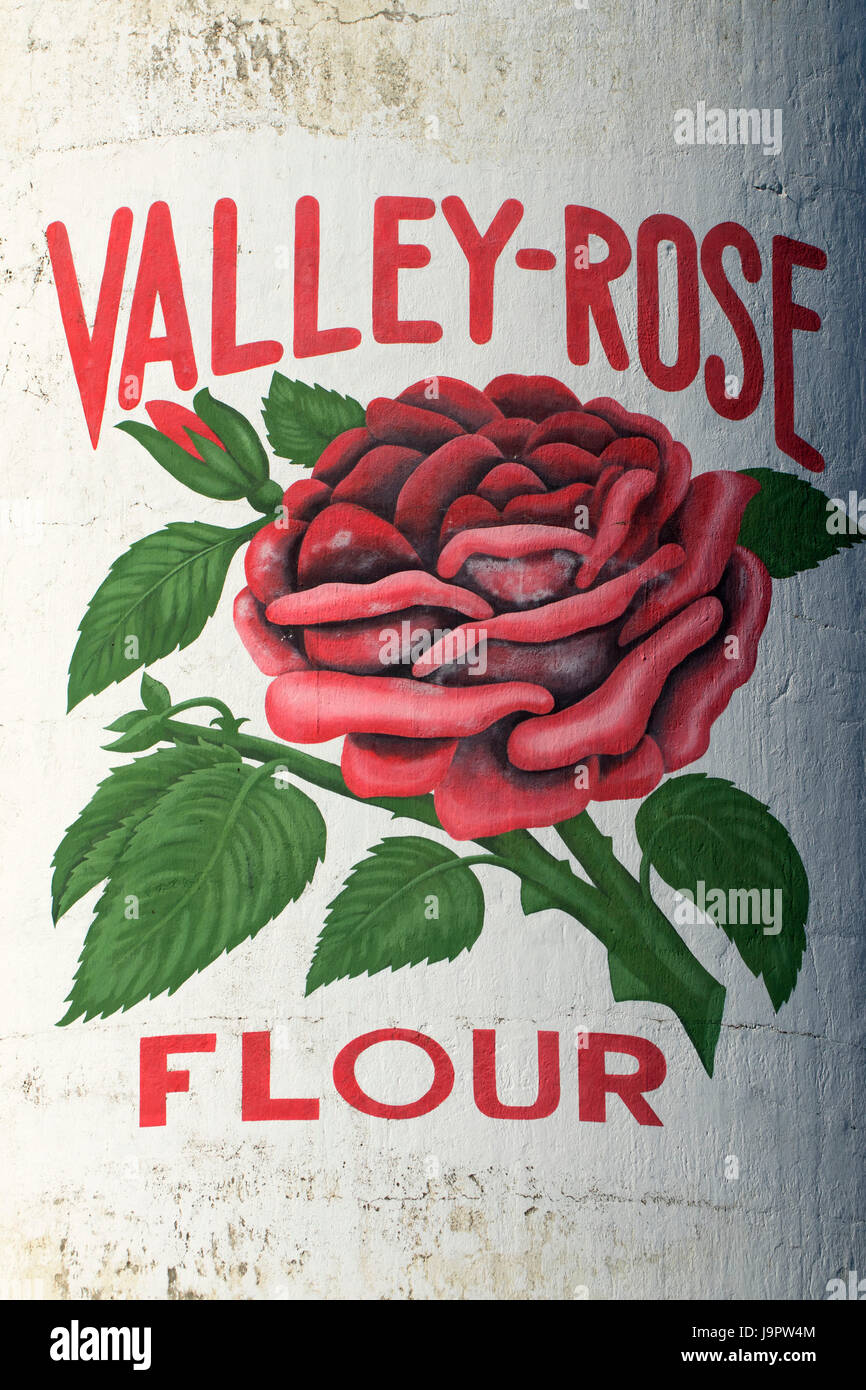 Thompson's Mills grain bin, Thompson's Mills State Park, Oregon Stock