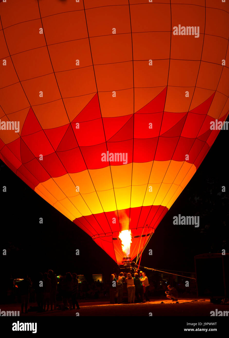 Hot air balloon night glow, Northwest Art and Air Festival, Timber Linn