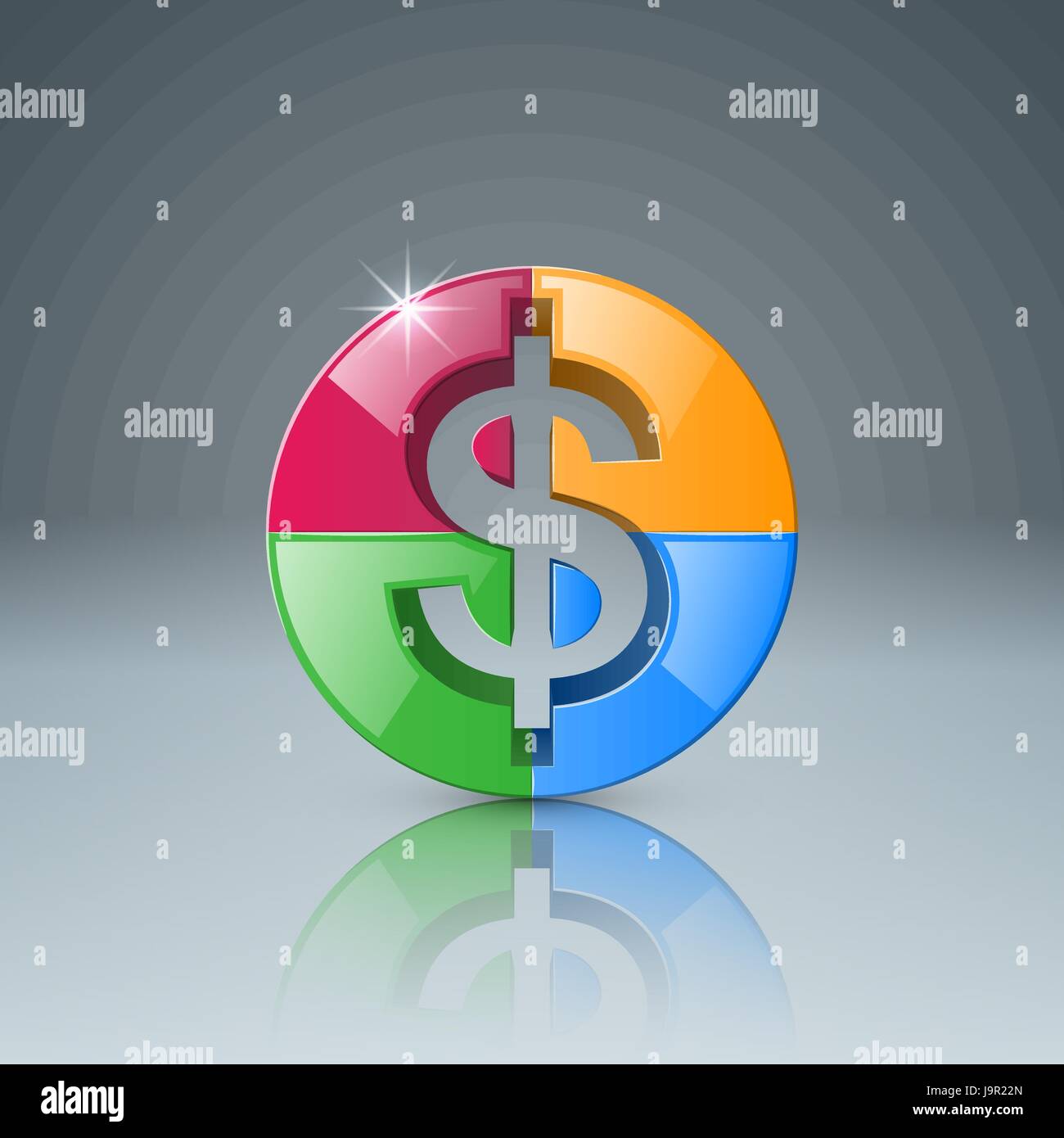 3D infographic design. Dollar icon Stock Vector Image & Art - Alamy
