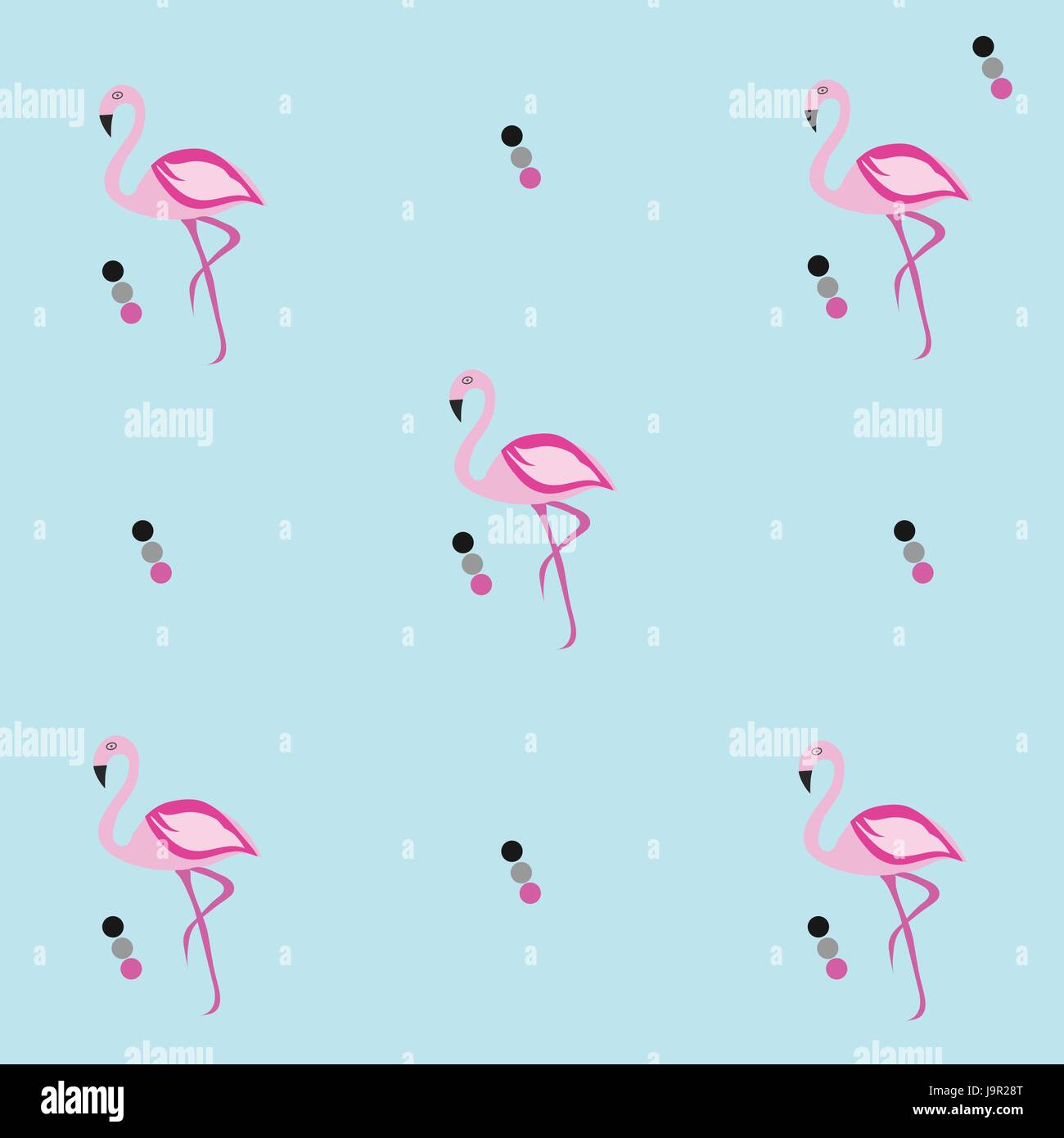 seamless tileable texture - pink flamingo vector Stock Vector Image ...