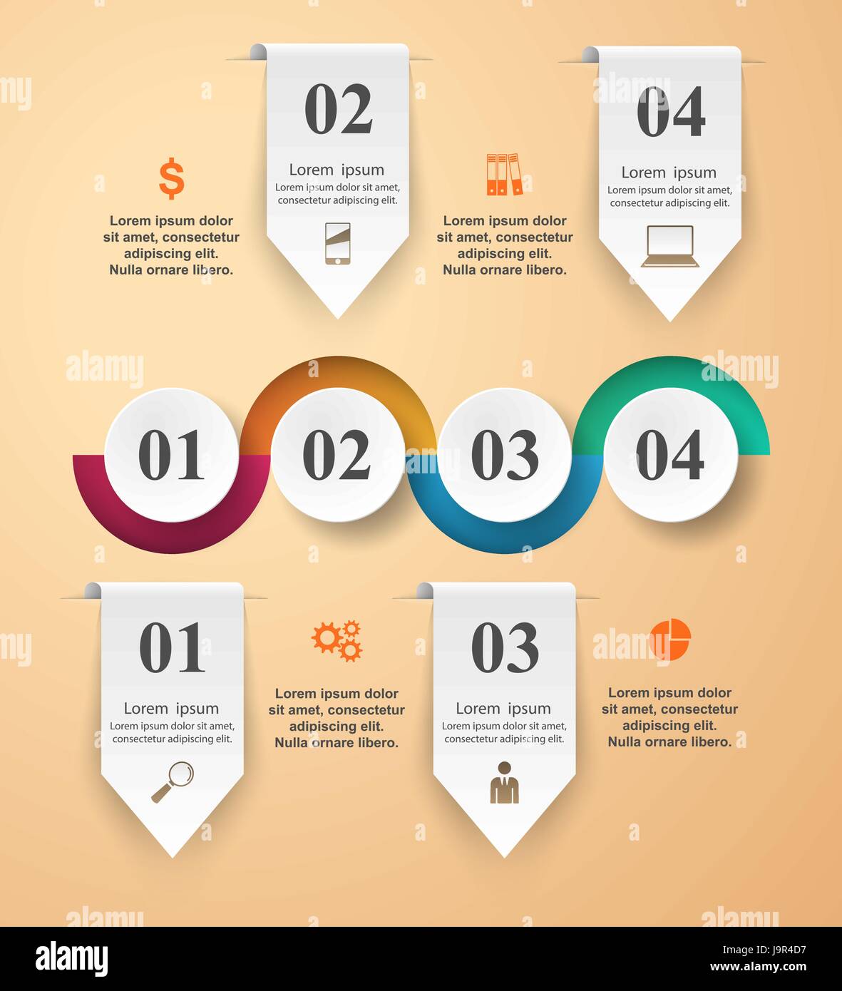 3D infographic design template and marketing icons Stock Vector Image ...