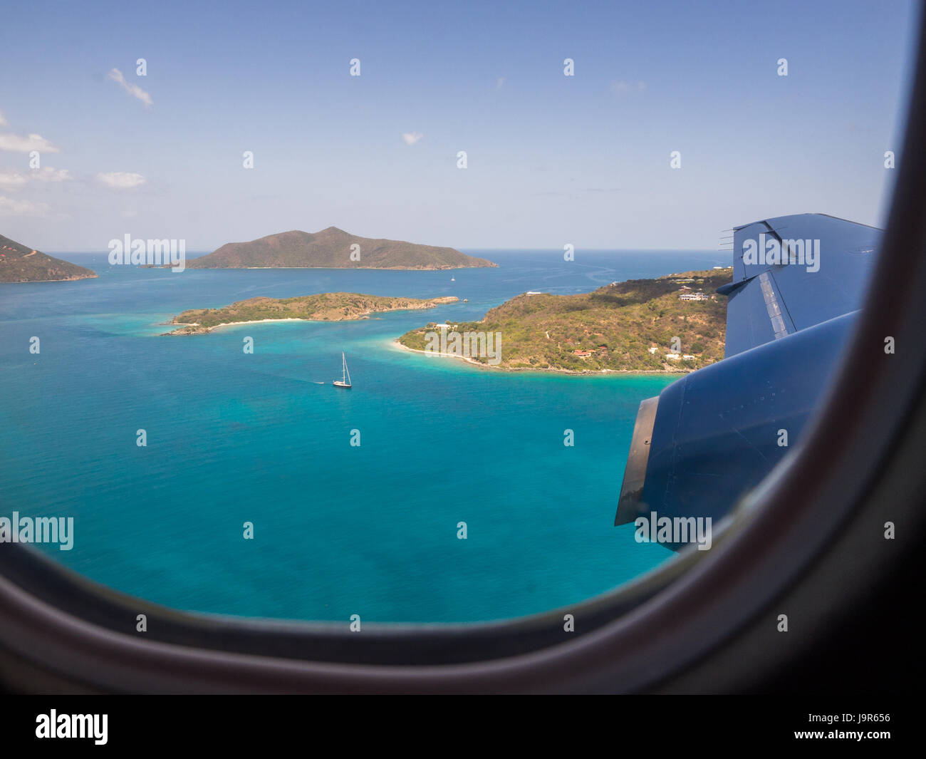 A scary approach and landing from a small plane on the runway of the