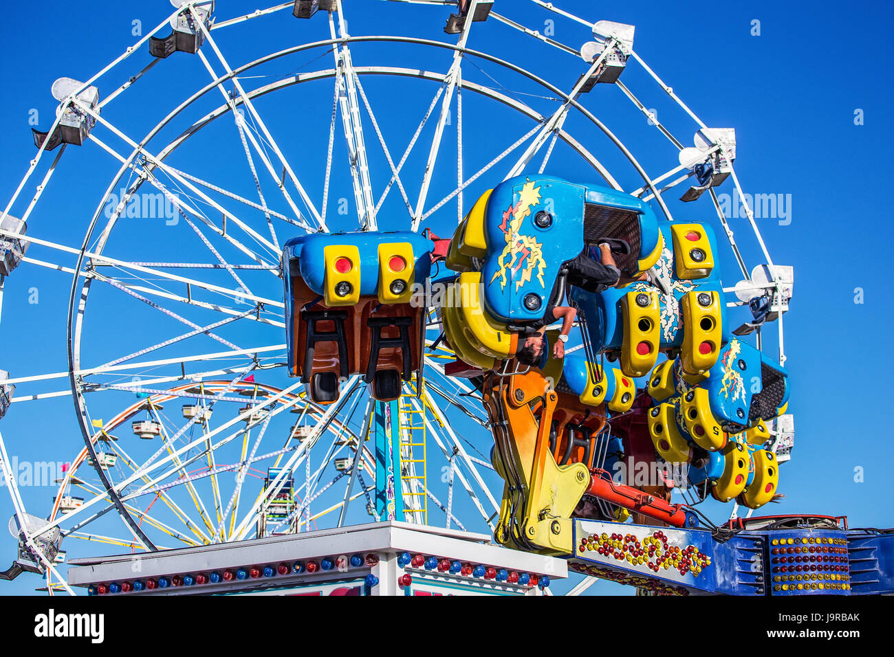 Popular ride at the county fair. Stock Photo