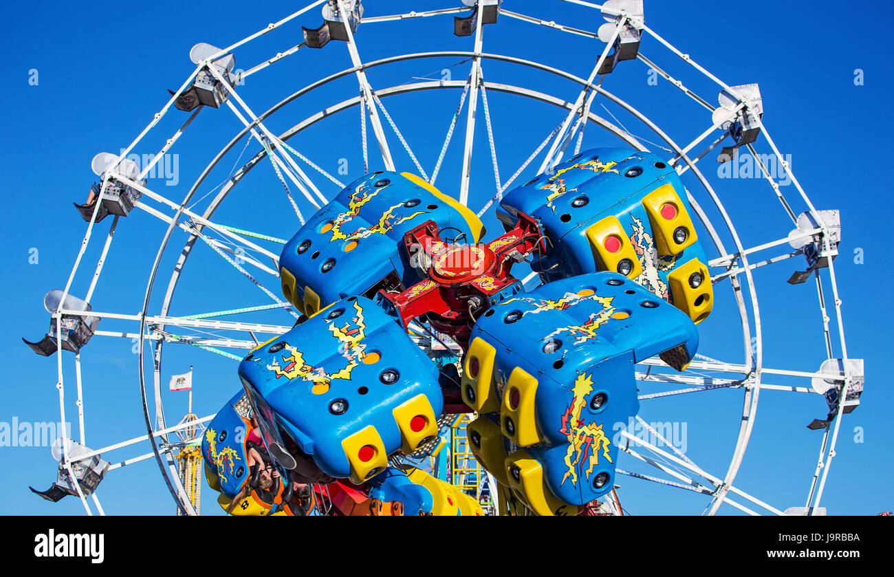 Popular ride at the county fair. Stock Photo
