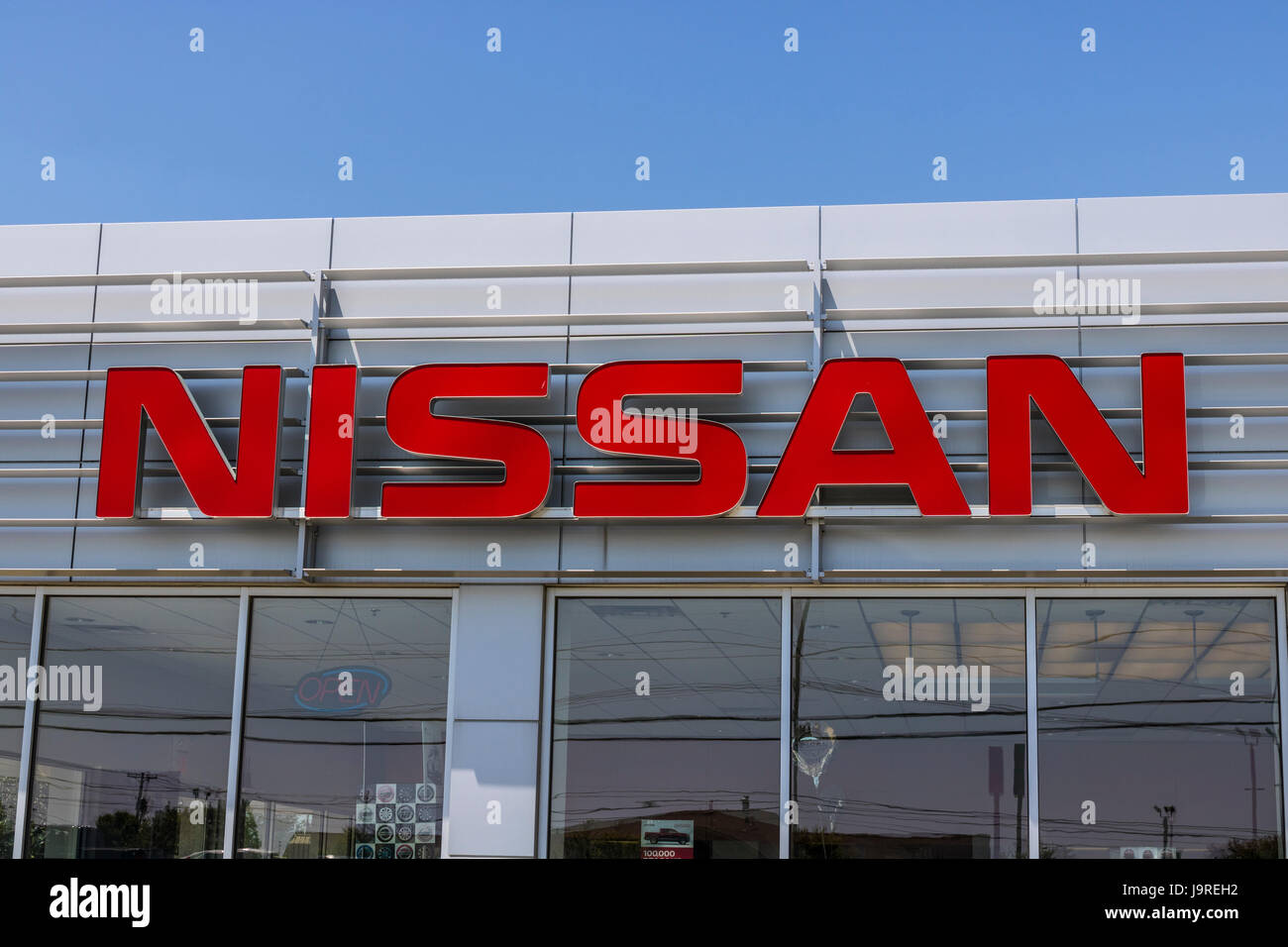 Lafayette Circa June 2017 Logo and Signage of a Nissan Car and SUV