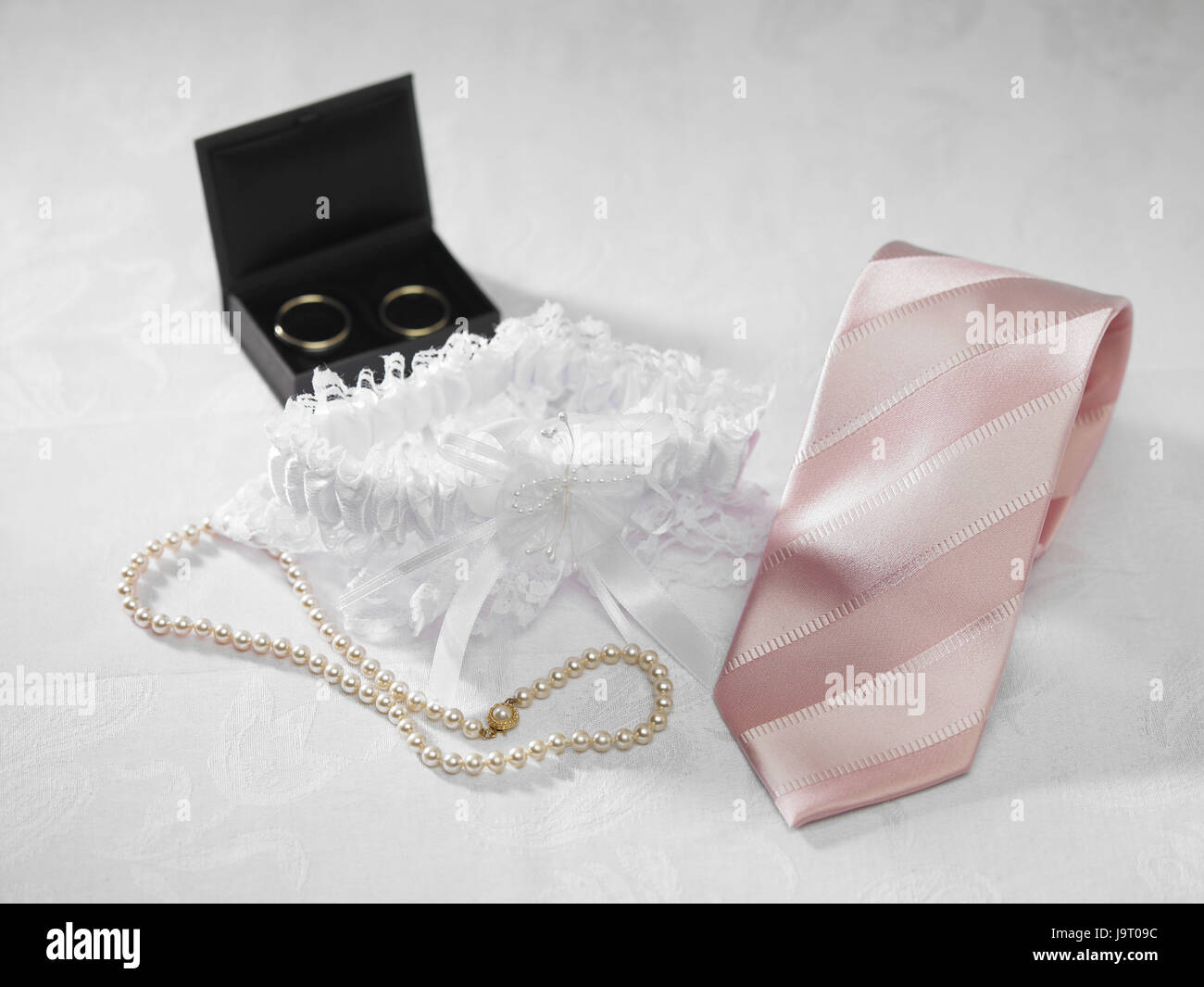 Wedding preparations,wedding rings, Stock Photo