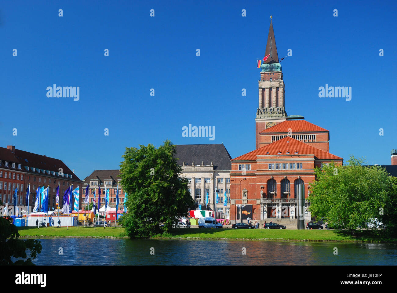 Germany,Schleswig Holstein,Kiel,small Kiel,city hall,operahouse