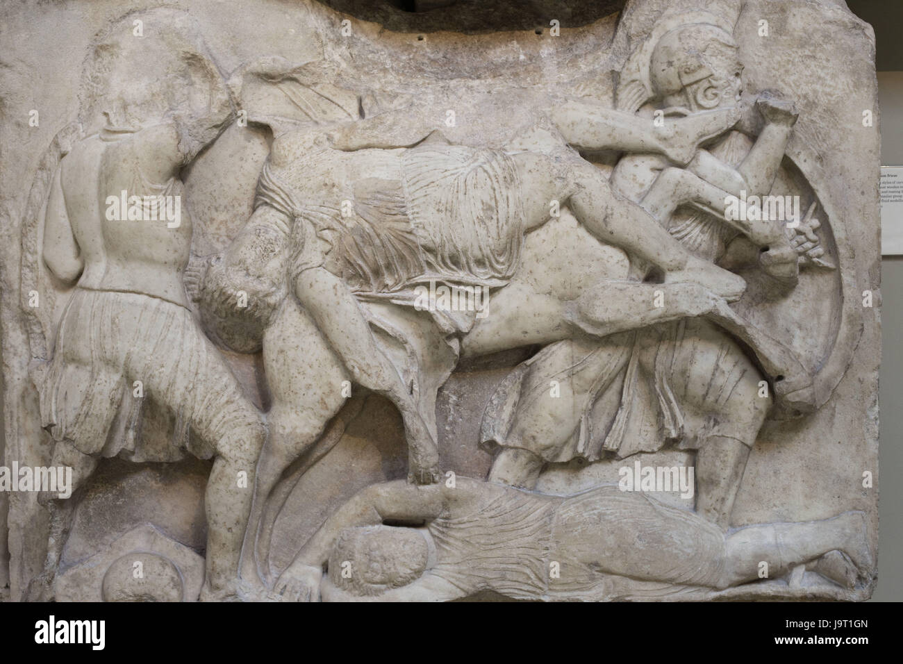 Great Britain,England,London,British museum,Nereid monument,marble relief,detail, Stock Photo