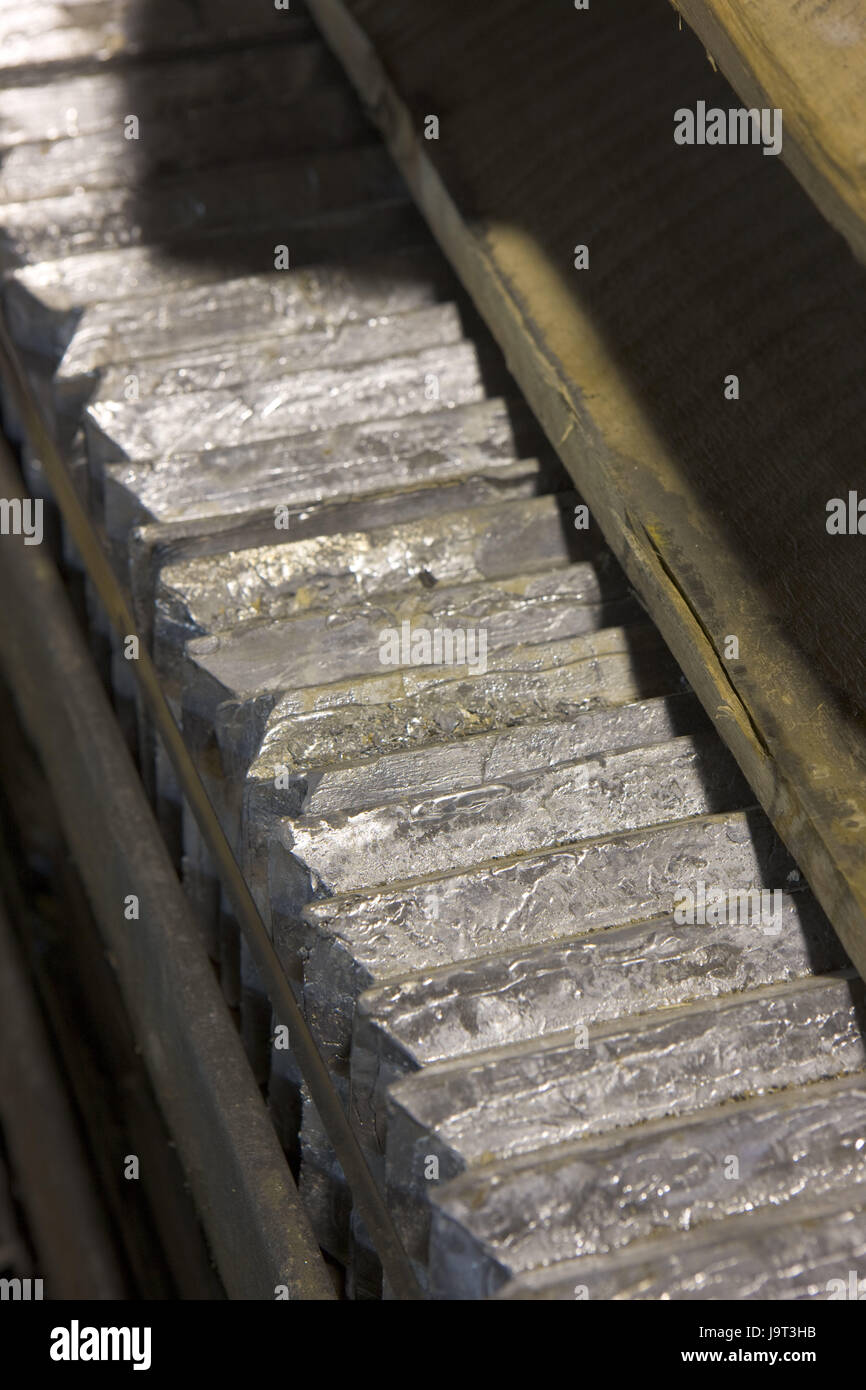Metal ingots,lead,lead ingot,pieces,storage,processing,raw material,building material,industry,boatbuilding,ship construction,accessories,material,building material,medium close-up,detail, Stock Photo