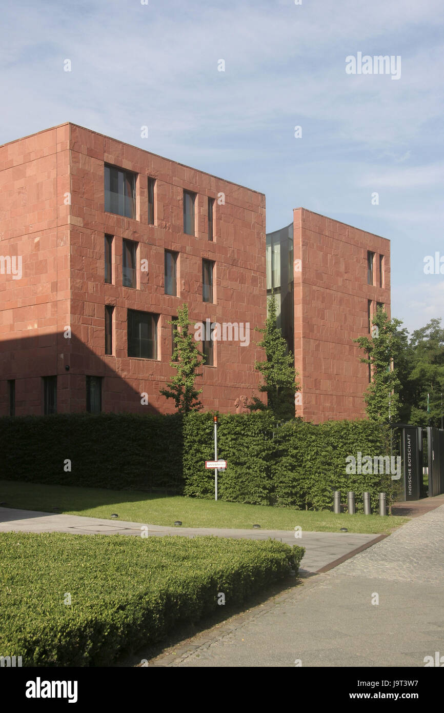 Germany,Berlin,embassy of India Stock Photo Alamy