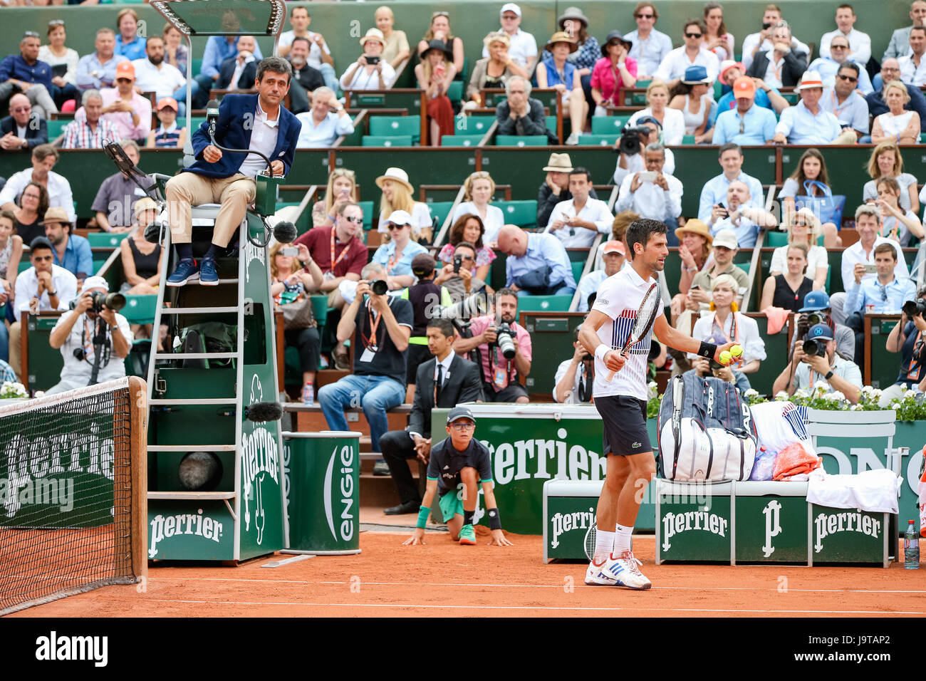 Paris, France. 2nd June, 2017. Novak Djokovic (SRB) Tennis Novak