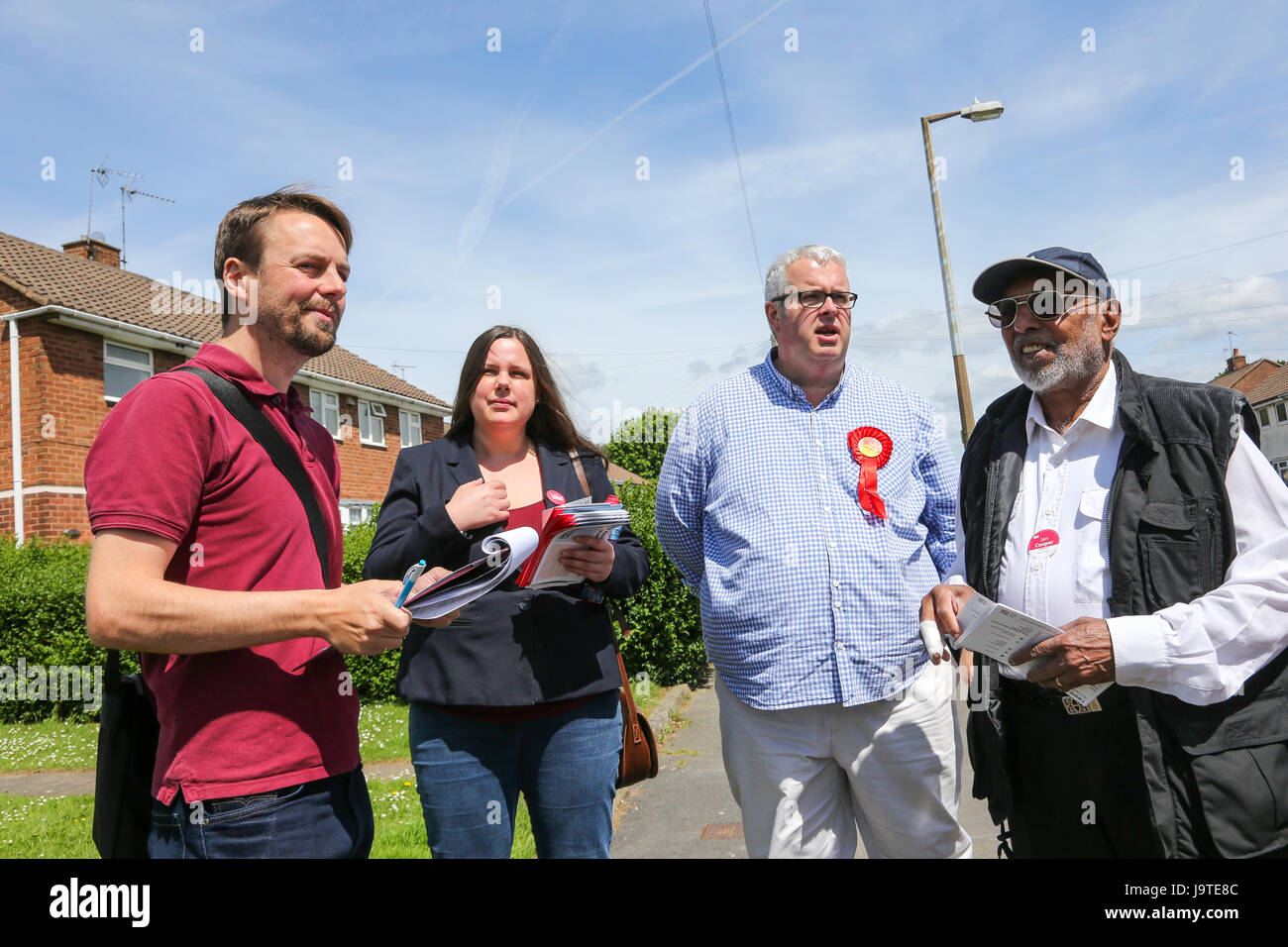 Ian Cooper, Labour Party candidate for Halesowen and Rowley Regis constituency campaigning in the locality. Election 2017 political party MP Stock Photo